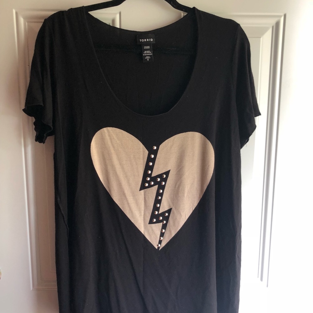 Torrid Black Heart Tee